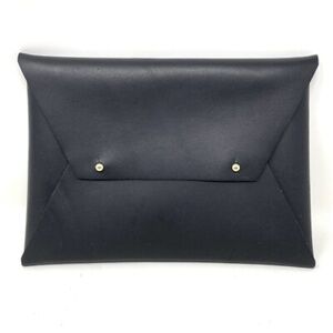 Tribe Alive Black Leather Envelope Clutch